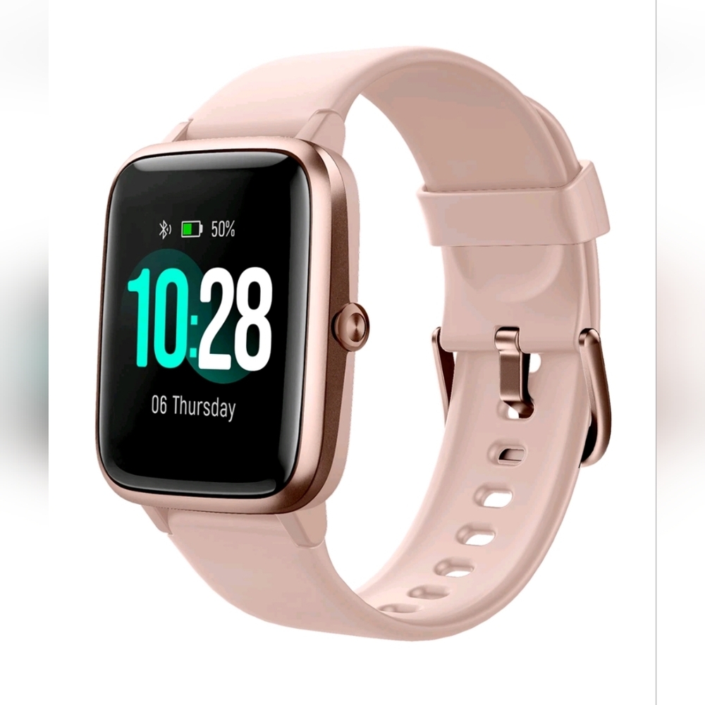Yamay SW021 Smart Watch, Rose Gold & Pink